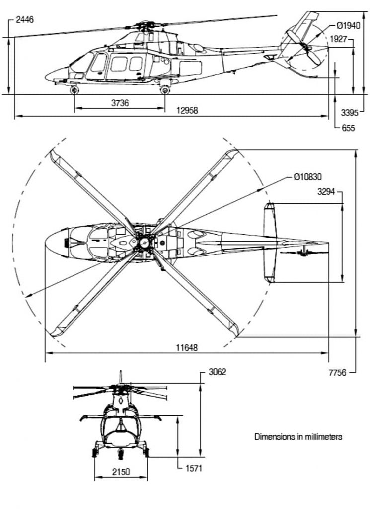 Interior moderno y elegante del AgustaWestland AW109E, ideal para viajes de negocios o placer con hasta 8 pasajeros.